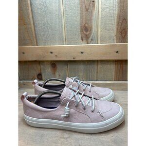 Sperry Womens Top-Sider Casual Leather Sneakers Size 10 Light Pink